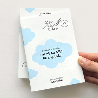 Dessiner et colorier un ciel de nuages aux crayons de couleur